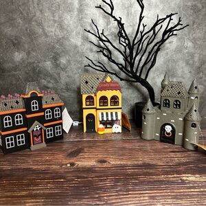 Target Halloween Village Set Haunted House, Castle, Candy Store